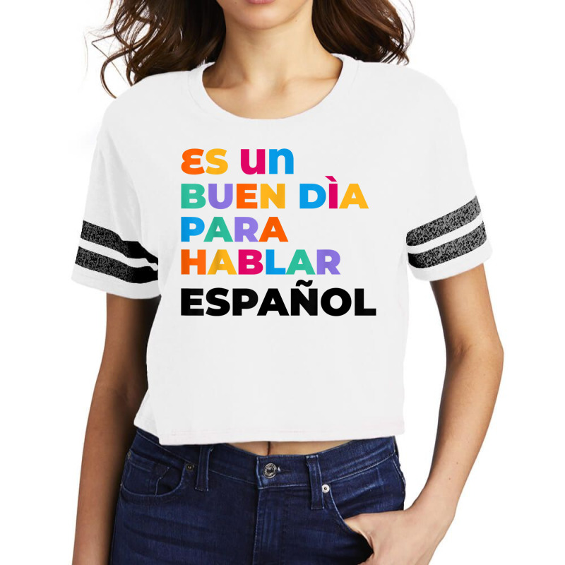 Maestra Cute Rainbow Regalos Para Bilingual Spanish Teacher Scorecard Crop Tee by JaronKennedy | Artistshot