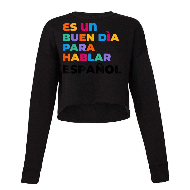 Maestra Cute Rainbow Regalos Para Bilingual Spanish Teacher Cropped Sweater by JaronKennedy | Artistshot