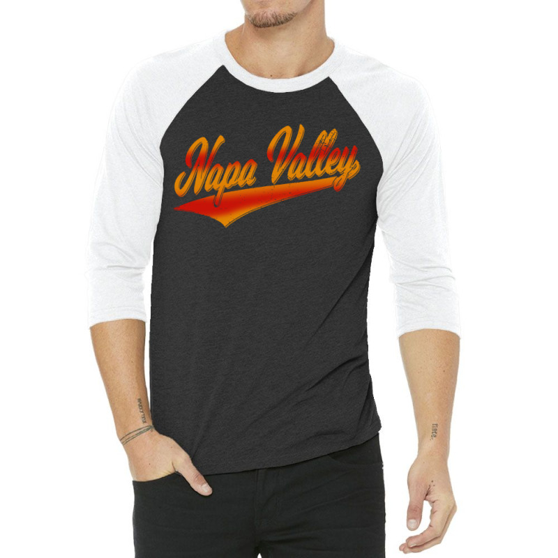 Napa, Valley California Flag Sports Baseball 3/4 Sleeve Shirt | Artistshot