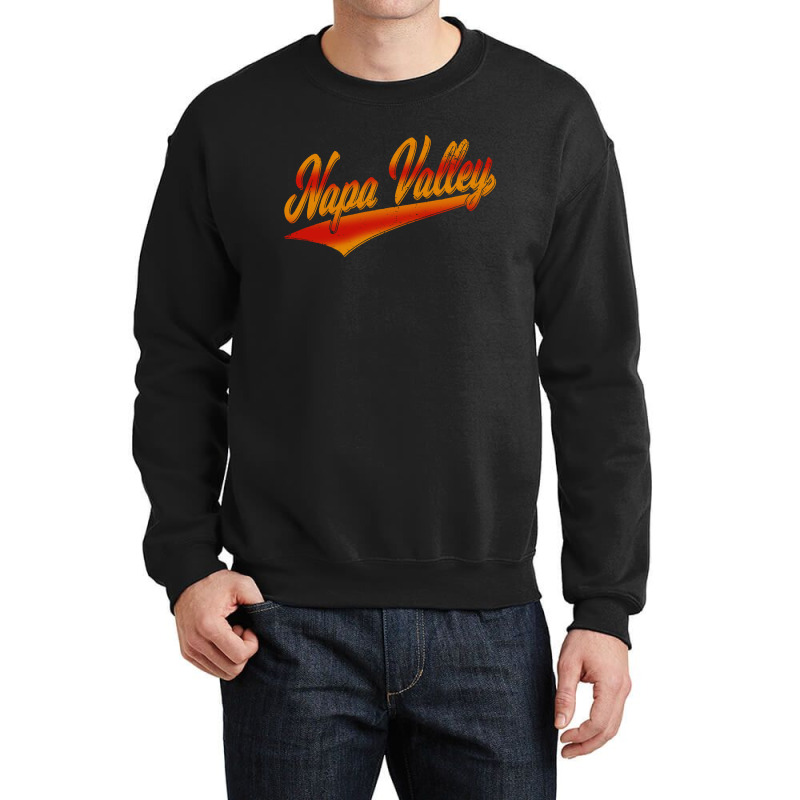 Napa, Valley California Flag Sports Baseball Crewneck Sweatshirt | Artistshot