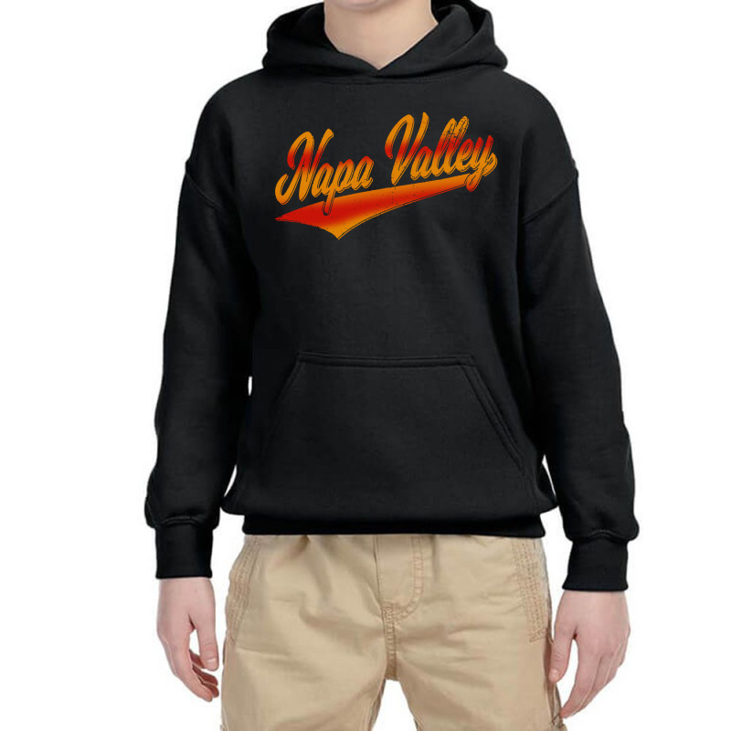 Napa, Valley California Flag Sports Baseball Youth Hoodie | Artistshot