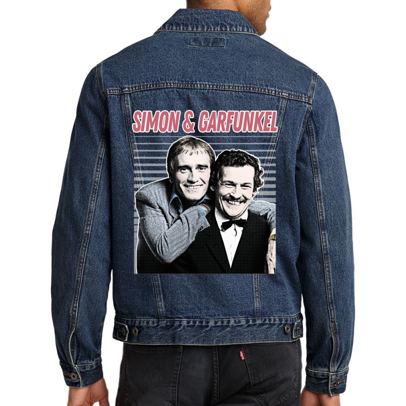 Simon Amp Garfunkel Retro Aesthetic Meme British Humour Parody Design Men Denim Jacket | Artistshot