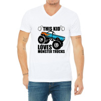 Kids Monster Trucks V-neck Tee | Artistshot