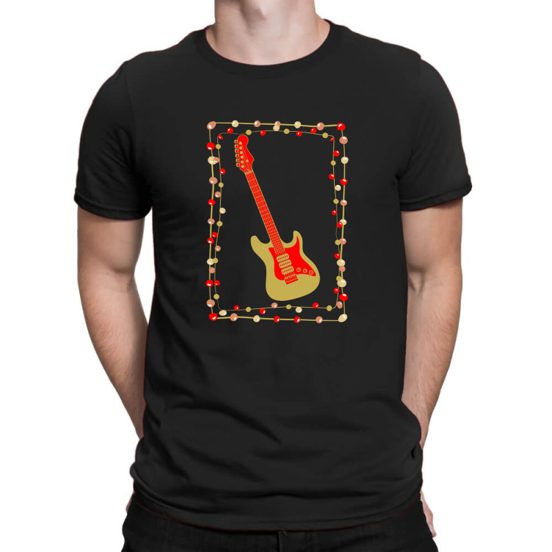 Christmas Electric Guitar T-shirt | Artistshot