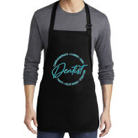 Dentist And Dental Student Quote Caring Dental Quote Medium-length Apron | Artistshot