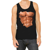 Mens Chest Six Pack Abs Funny Fake Abs Muscles Realistic Tank Top | Artistshot