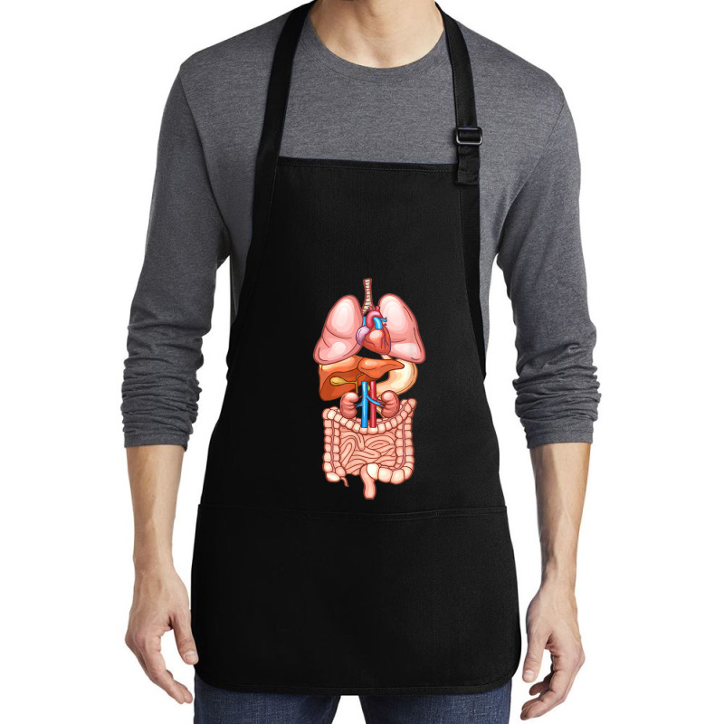 Halloween T Shirt Internal Organ Diagram Anatomy Medium-length Apron | Artistshot