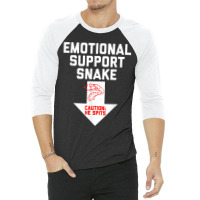 Mens Crude Humor Inappropriate Emotional Support Snake Halloween 3/4 Sleeve Shirt | Artistshot