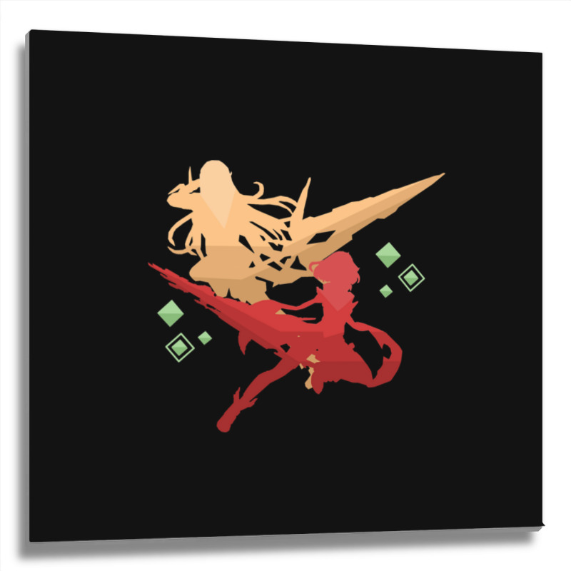 Xenoblade Pyra And Mythra Metal Print Square | Artistshot