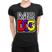 Ms Dos Retro Operating System Computer Gifts It Tech Geek Ladies Fitted T-shirt | Artistshot