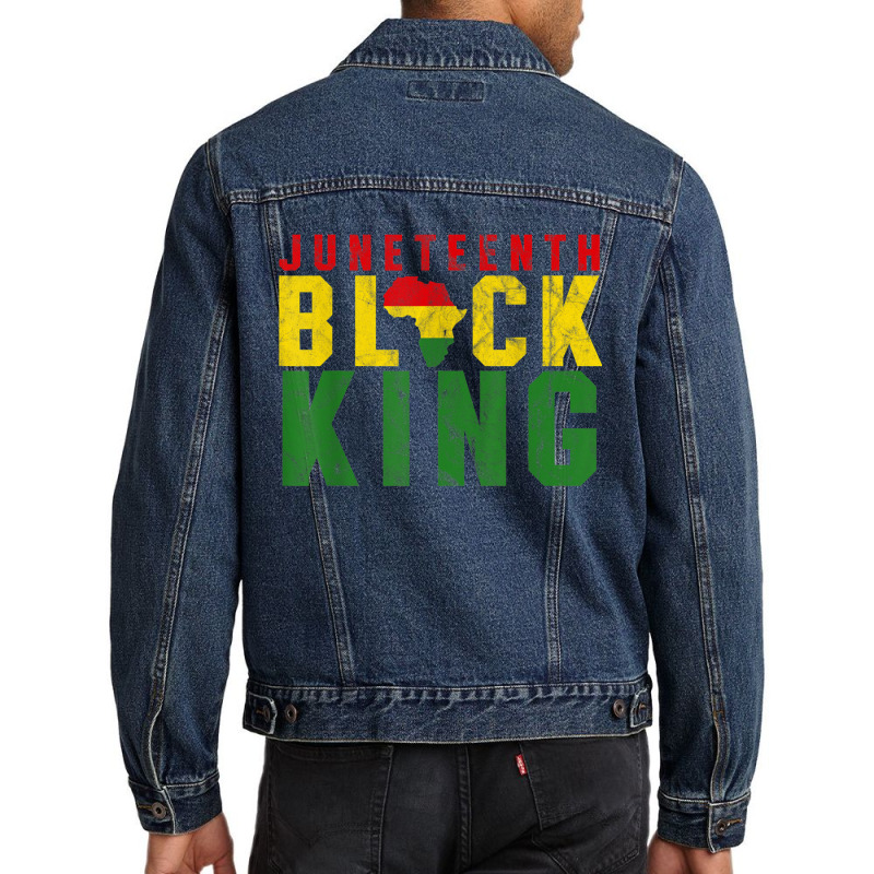 Men's Juneteenth Black King Emancipation Day Melanin Pride Men Denim Jacket | Artistshot