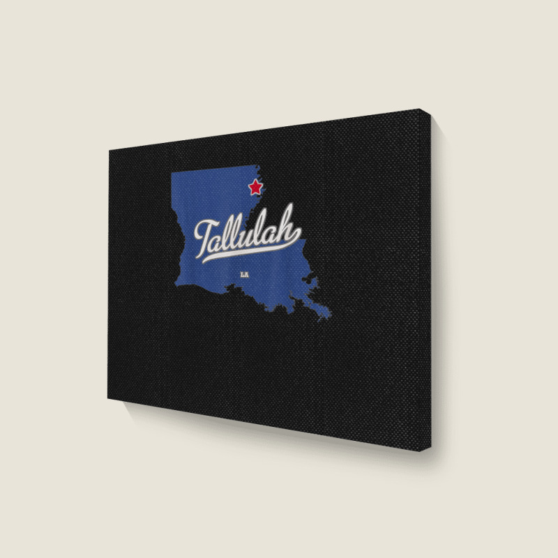 Tallulah Louisiana La Map Landscape Canvas Print | Artistshot