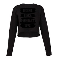 Legend Since February 1992 Cropped Sweater | Artistshot