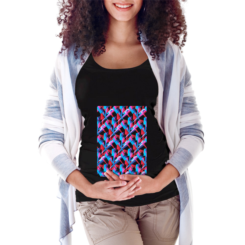 Colorful Lightning Bolt Pattern Maternity Scoop Neck T-shirt by MernaPutney | Artistshot