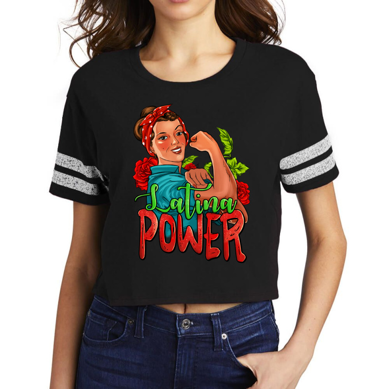 Latina Power Strong Woman Scorecard Crop Tee by Jasminsmagicworld | Artistshot