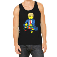 Donald Trump Building A Wall Out Of Toys Tank Top | Artistshot