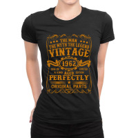 Mens 60 Years Old Gift Vintage 1962 Ladies Fitted T-shirt | Artistshot