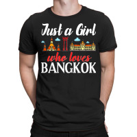 Bangkok Thailand City Trip Skyline Map T-shirt | Artistshot