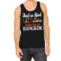 Bangkok Thailand City Trip Skyline Map Tank Top | Artistshot