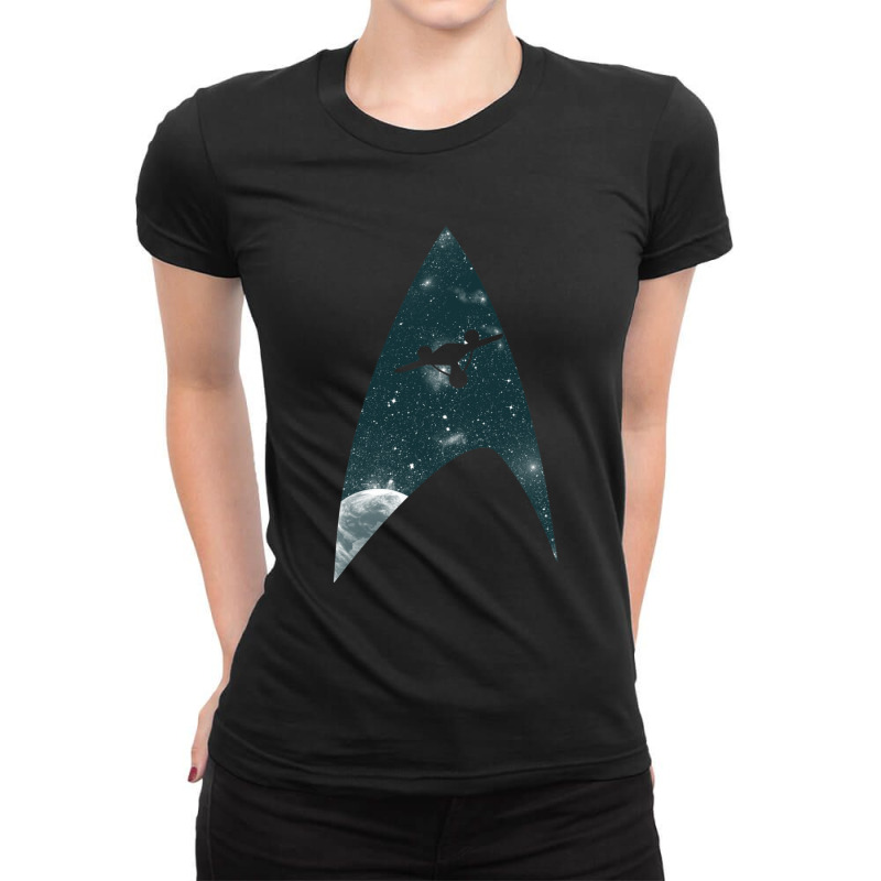 Space The Final Frontier Ladies Fitted T-Shirt by JosephCatalano | Artistshot