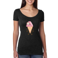 Strawberry Ice Cream Cone Gift Women's Triblend Scoop T-shirt | Artistshot