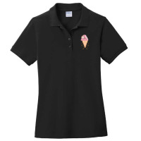 Strawberry Ice Cream Cone Gift Ladies Polo Shirt | Artistshot