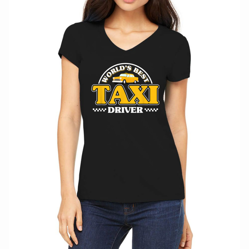 Taxicab Driver Cab Taxi Driving Women's V-Neck T-Shirt by StaceyKerry | Artistshot