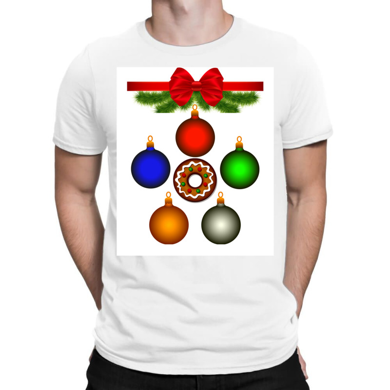 Christmas  Multi Coloured Ornaments Amp Baubles T-shirt | Artistshot