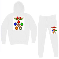 Christmas  Multi Coloured Ornaments Amp Baubles Hoodie & Jogger Set | Artistshot