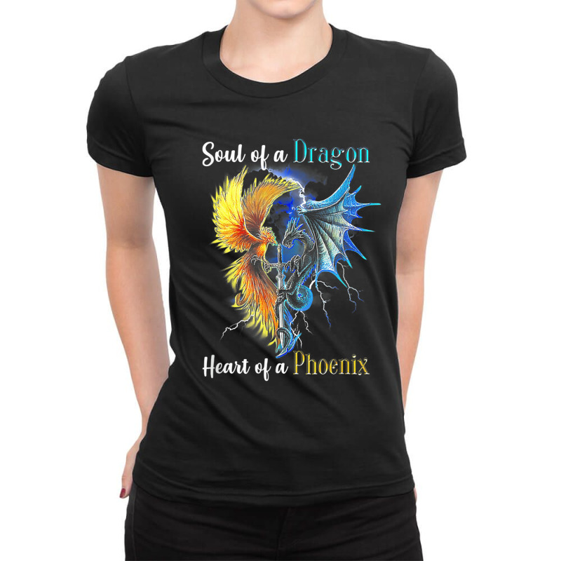 Soul Of A Dragon Heart Of A Phoenix Tee For Men Women Ladies Fitted T-Shirt by LilyWillis | Artistshot