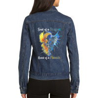 Soul Of A Dragon Heart Of A Phoenix Tee For Men Women Ladies Denim Jacket | Artistshot