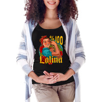 Hundred Percent Latina Strong Woman Maternity Scoop Neck T-shirt | Artistshot