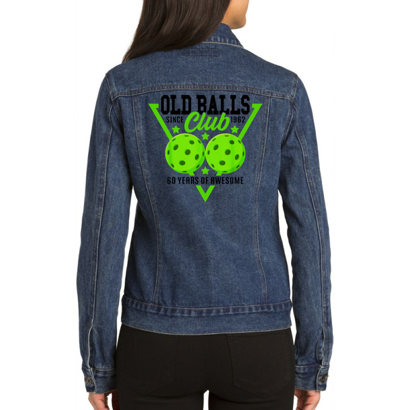 Old Balls Club Ladies Denim Jacket | Artistshot