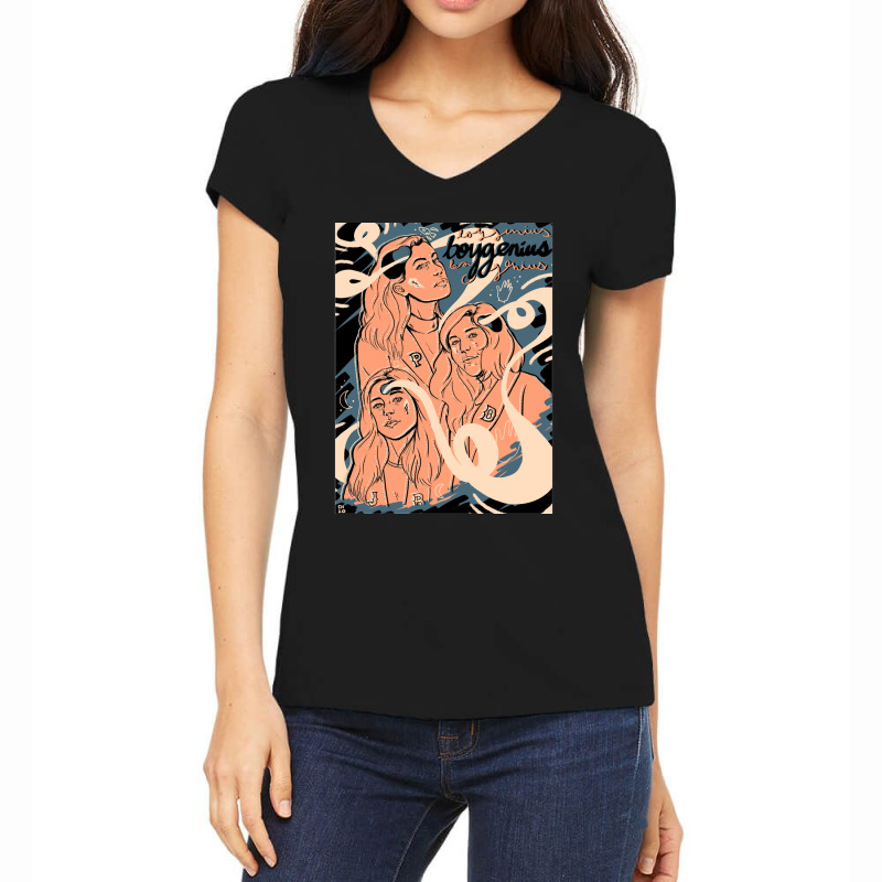 Boygenius Illustration Women's V-neck T-shirt | Artistshot