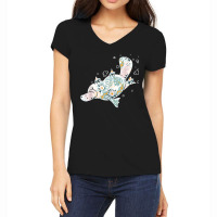 Platypus Floral Zookeeper Animal Lover Marine Biologist Women's V-neck T-shirt | Artistshot