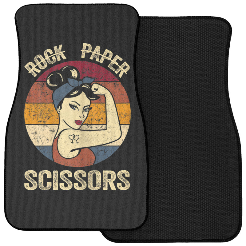 Womens Rock Paper Scissors Tee Lesbian Women Girls Gay Pride Parade Front Car Mat | Artistshot