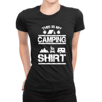 Camping Trailer Camper Van Mobile Home Caravan Motorhome Ladies Fitted T-shirt | Artistshot