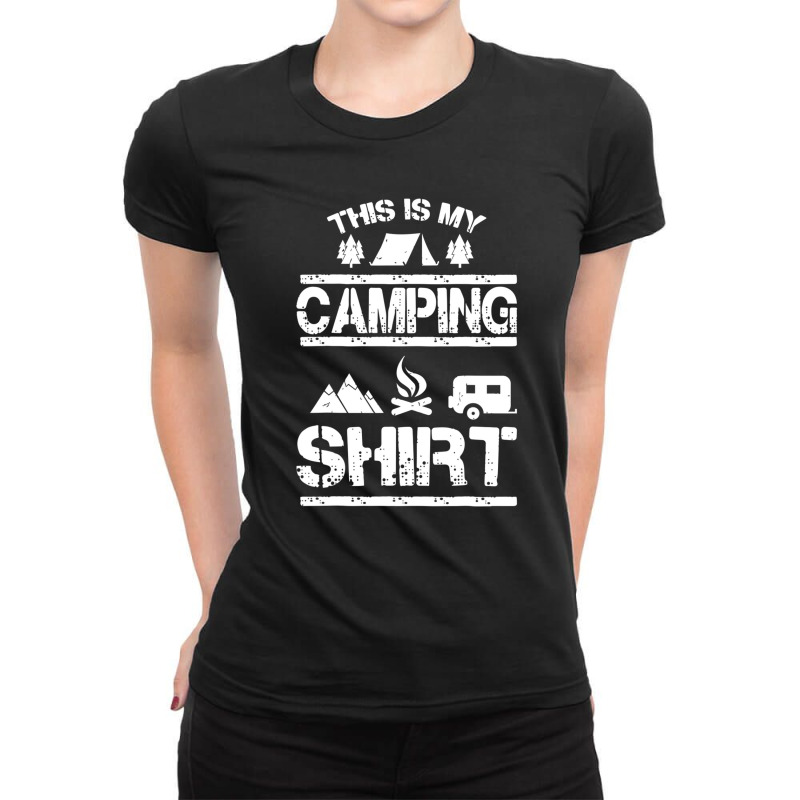 Camping Trailer Camper Van Mobile Home Caravan Motorhome Ladies Fitted T-Shirt by aniyahabodor | Artistshot