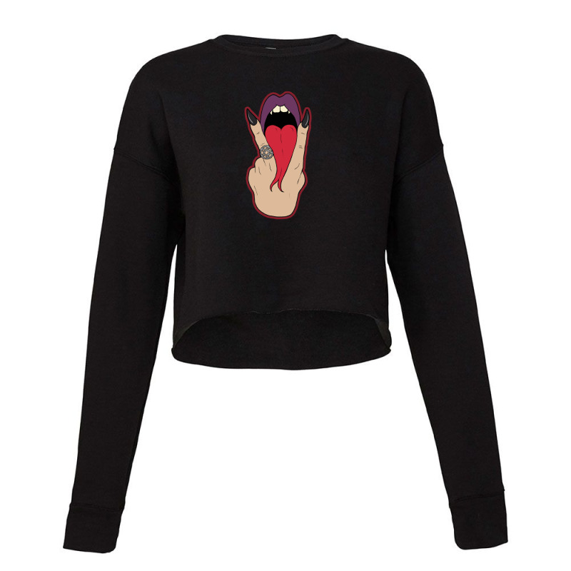 Lick Clit For Satan Cropped Sweater by JudyHauskins | Artistshot