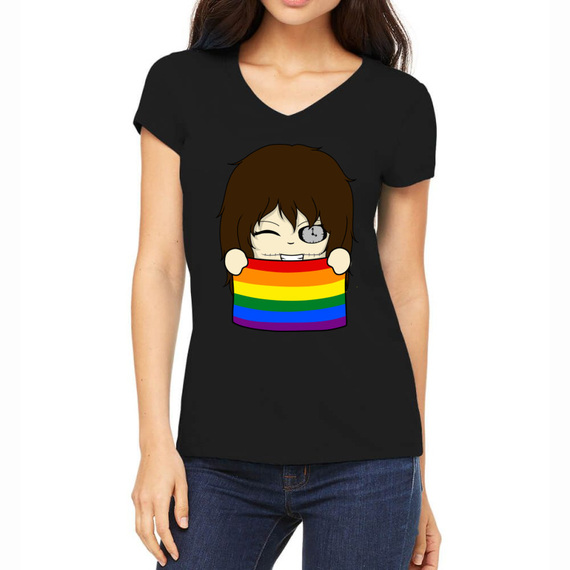 Creepypasta Pride Chibi Clockwork Women's V-Neck T-Shirt by LanaErica | Artistshot