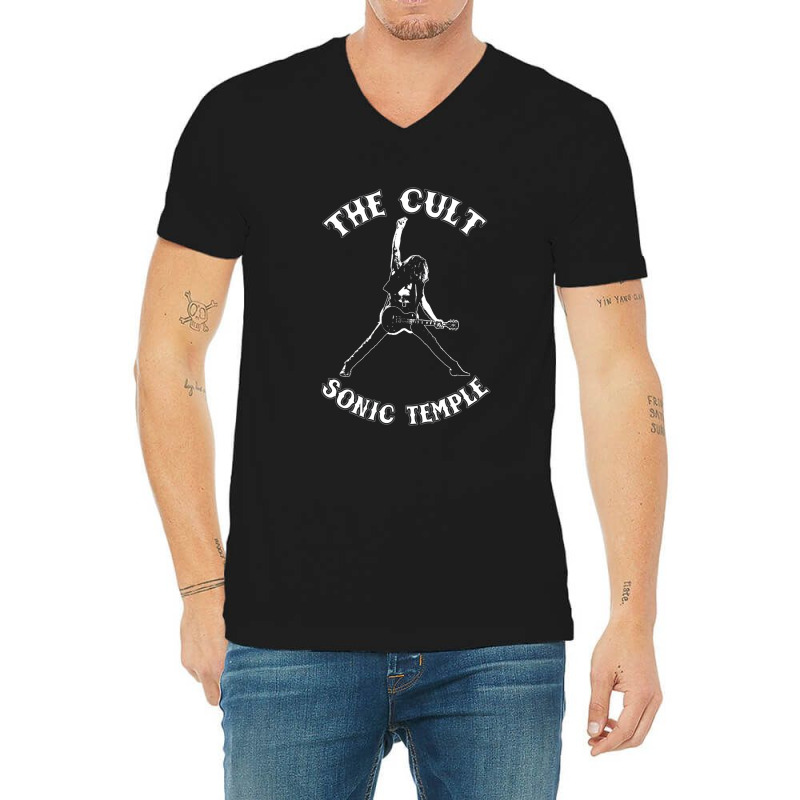 1989 The Cult Sonic Temple Tour Band Rock 80 V-neck Tee | Artistshot