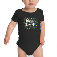 Merry And Bright Christmas Lights Family Matching Pajamas Baby Bodysuit | Artistshot