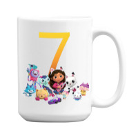 Gabby Dollhouse 7th Birthday Boy And Girl Costom Number 15 Oz Coffee Mug | Artistshot