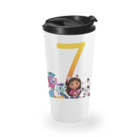 Gabby Dollhouse 7th Birthday Boy And Girl Costom Number Travel Mug | Artistshot