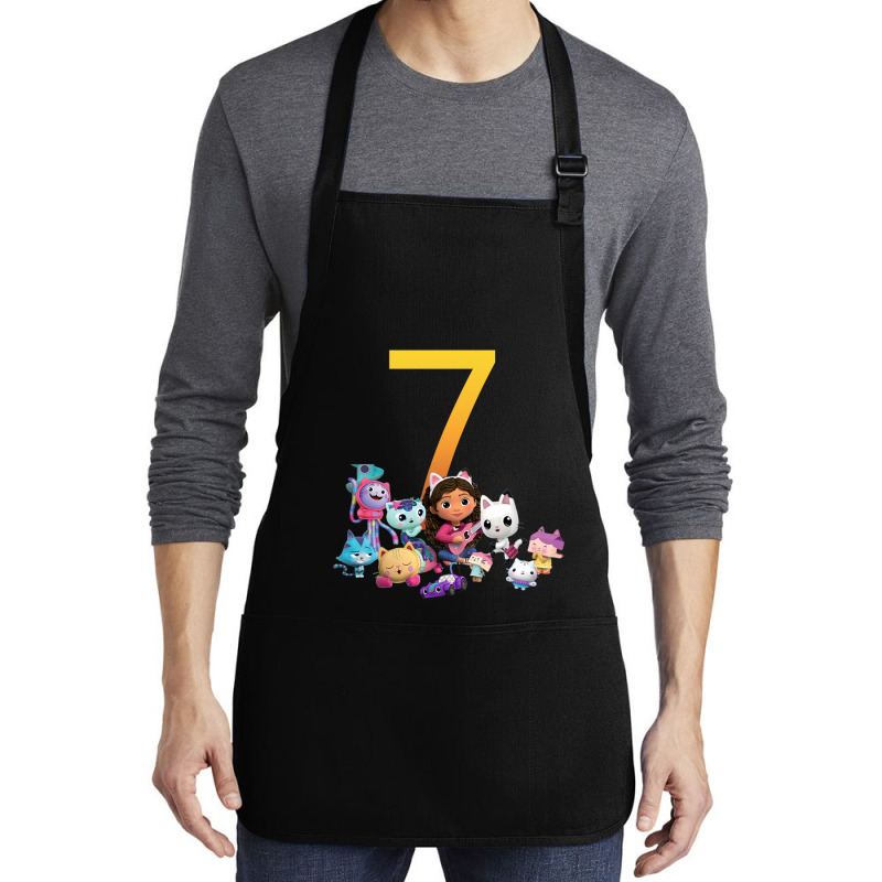 Gabby Dollhouse 7th Birthday Boy And Girl Costom Number Medium-length Apron | Artistshot