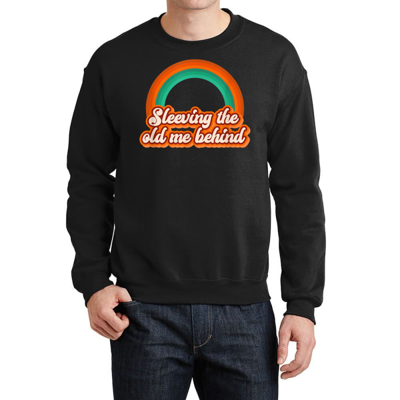 Sleeving The Old Me Behind, Groovy Bariatric Sleeve Surgery T Shirt Crewneck Sweatshirt by atereabag | Artistshot