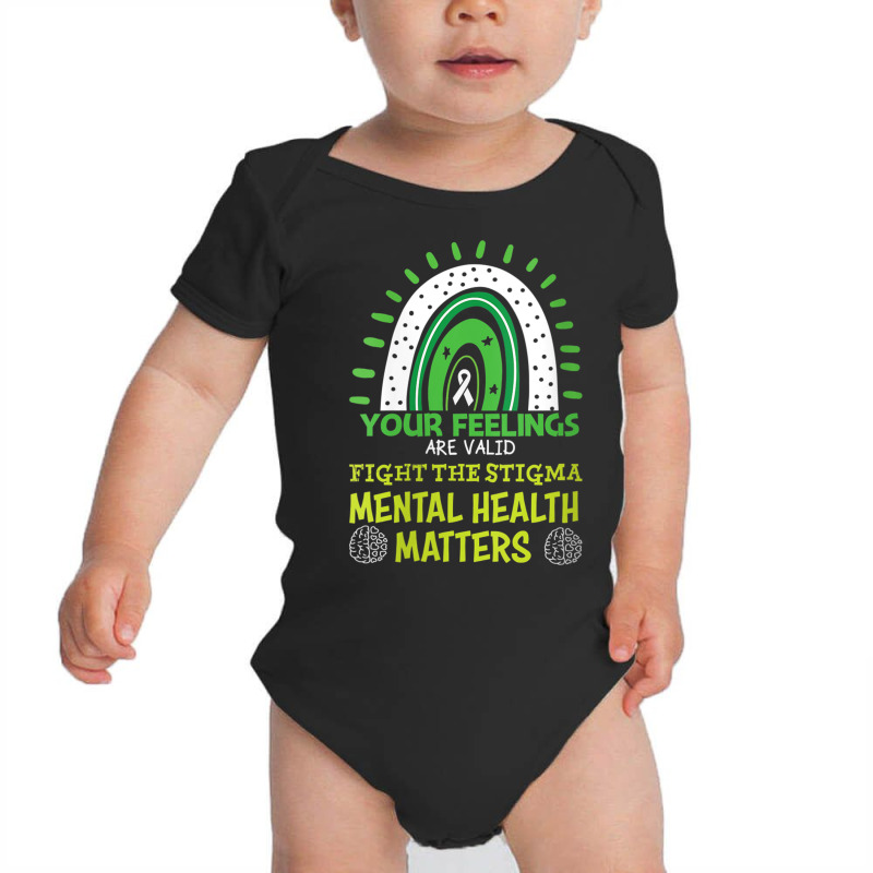 Womens Your Feeling Are Valid Mental Health Matters Mind Therapist V N Baby Bodysuit by buske | Artistshot