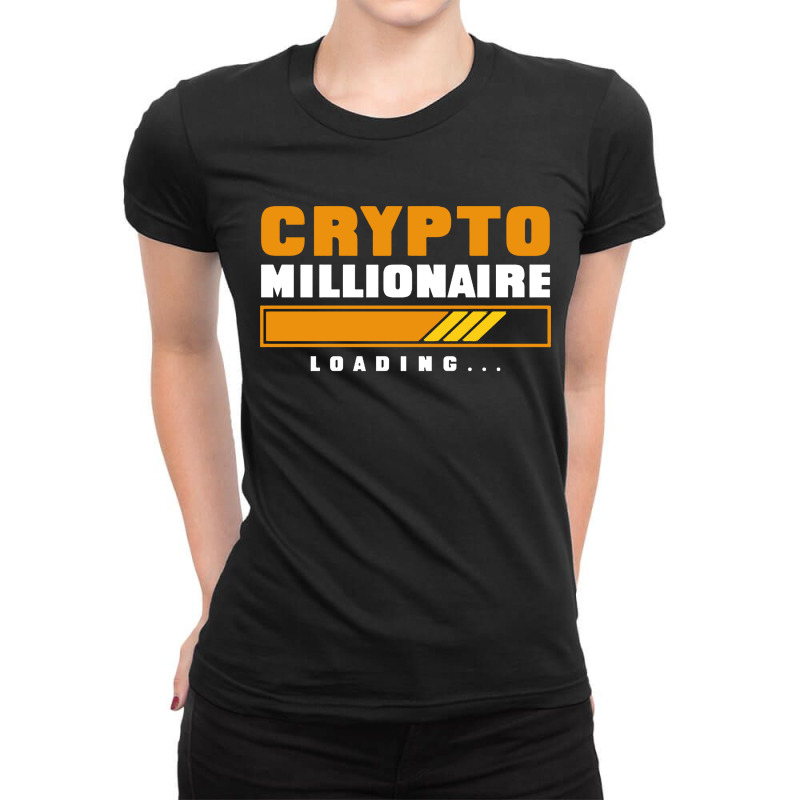 Crypto Millionaire Loading Ladies Fitted T-Shirt by Addelia | Artistshot