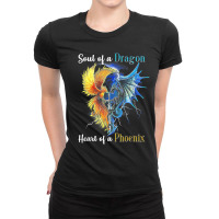 Soul Of A Dragon Heart Of A Phoenix Ladies Fitted T-shirt | Artistshot