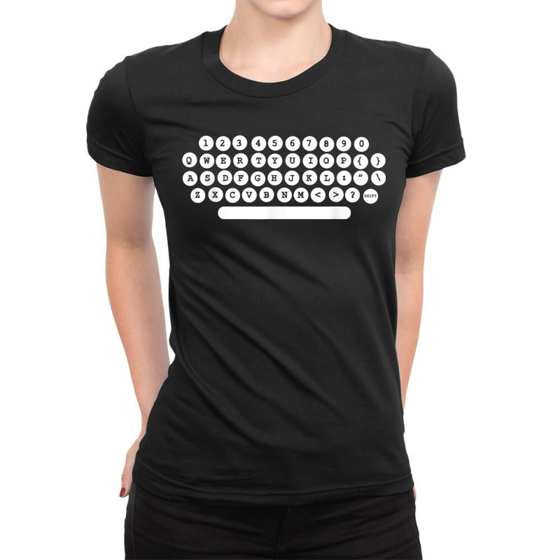 Typewriter Novel Author Book Writer Literary Editor T Ladies Fitted T-Shirt by KelseyHachler | Artistshot